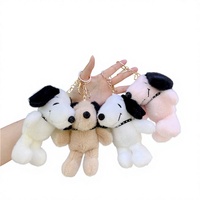 Porte-clés pendentif en peluche Snoopys, célébrité internet, en fourrure de vison de 4 pouces, cadeau d'anniversaire pour enfants, poupée mignonne, vente en gros
