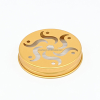 Pot de bougie en aluminium 68mm PET désodorisant pot trou creux couvercle en aluminium