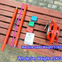 Machine à fileter manuelle Hugong Heavy Duty 114 Type pour tuyaux de 1/2 à 2 pouces, jeu de fileteuses à cliquet, outils de plomberie en acier pour la construction