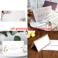 Décorations de réception de mariage personnalisées en usine papier vélin acrylique miroir table menu alimentaire cartes nominatives
