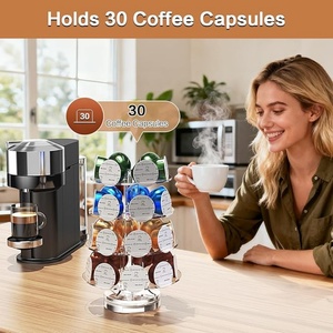 ที่วางฝักกาแฟแบบหมุนอะคริลิคเข้ากันได้กับ30แคปซูล K-Cup pods - Product Image 3