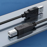 Kabel Printer USB 2.0 A/B Male Male Berlapis Tembaga Murni Anti-Gores Grosir 1M-10M //Lexmark// Transfer Data