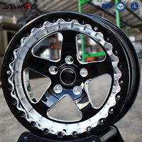 Rines Todoterreno Forjados a Medida con Borde Mecanizado de 5 Radios, Rines de Aleación 4x4 para Ford Bronco Ranger Toyota Tacoma 6x135 6x139.7