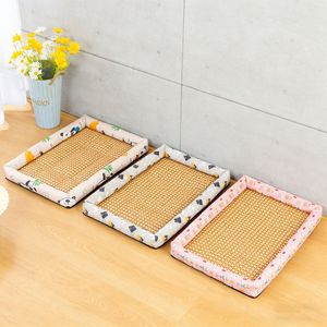 Pet Cooling <b>Mat</b> Rectangle Rattan Dog Bed Summer Cooling Pad For Dogs Hand Washable Polyester Fiber Fill - Product Image 2