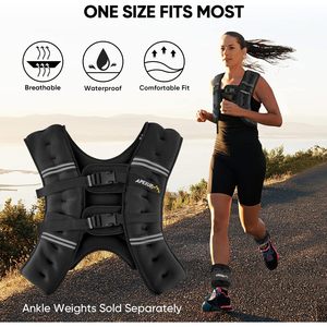 เสื้อกั๊กน้ำหนักลายสะท้อนแสงสำหรับวิ่ง30lbs ผู้ชายและผู้หญิงเสื้อกล้ามออกกำลังกายแบบแข็งแรงทนทาน5ปอนด์/10ปอนด์/15ปอนด์/20ปอนด์/25ปอนด์/25ปอนด์/ - Product Image 6