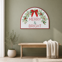 Cadre photo élégant en alliage d'aluminium irrégulier style Art Déco avec impression Joyeux Noël pour décoration murale intérieure de Noël