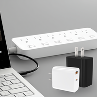 Chargeur GaN ignifuge PD 35W avec prise US, un seul port USB-C, protection OTP/OVP/OCP, certifié ETL et FCC