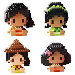 ミニビルディングブロックアニメ人気キッズトイPc 50カラーボックスレンガカラフル女の子プラスチックパズル1個 - Product Image 1