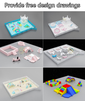 Équipement de zone de jeux souple et coloré, maison de jeux pour bébé, fosse à balles en matériau souple, château gonflable pour fête
