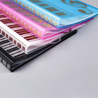 Hojas de música con logotipo personalizado, soporte para documentos con 40 bolsillos transparentes, carpeta de archivos