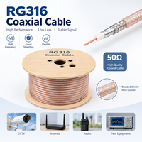 Câble coaxial RG316 50 Ohm à faible perte, câble d'antenne RF, assemblage personnalisé, connecteur N, vente en gros OEM en vrac