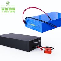 Paket Baterai Lithium CTS 48V 60V 72V 20Ah-60Ah untuk Sepeda Motor Listrik, Baterai LiFePO4 Kapasitas Tinggi Kustom OEM