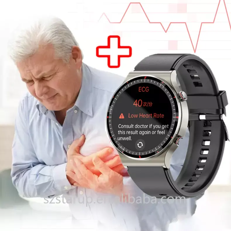 High Quality G08 Ppg Ecg Smart Watch Heart Rate Monitor Smart Watch Medical Grade Health Smart Watch