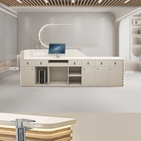 Nouveau bureau de réception rectangulaire en bois massif de style chinois, écologique et durable, pour salon de beauté, bureau, hôtel, usage médical