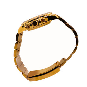 Nuevo Reloj de Lujo con Cristal, Cierre Plegable, Movimiento Vk63, Esfera de 41 mm, Correa de Acero Inoxidable Dorado Grueso, Reloj Mecánico de Cuarzo - Product Image 3