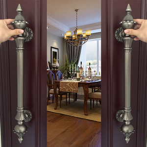 Maniglia per Porta in Lega di Zinco Anticata, Lunghezza 280-550mm, Maniglia a Tiro in Bronzo per Cancelli, Ingressi di Hotel e Centri Commerciali - Product Image 3