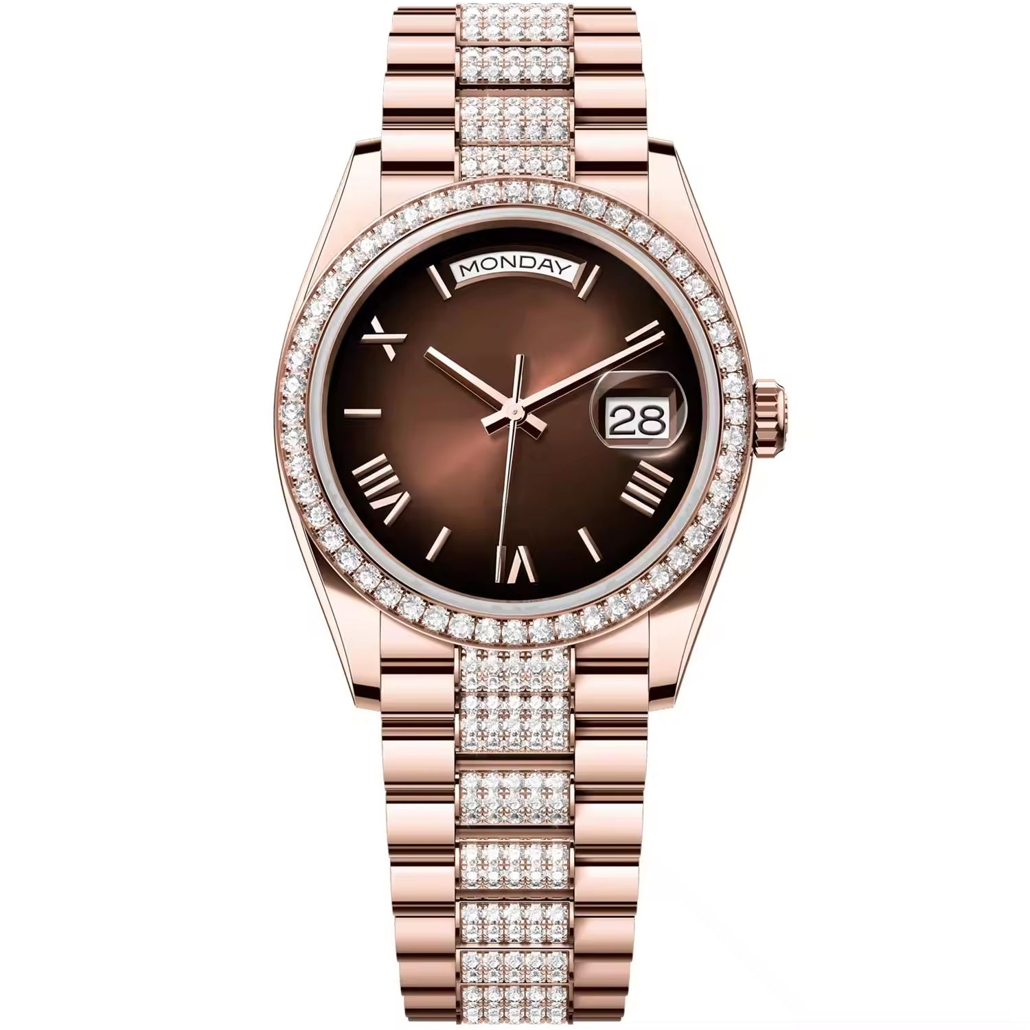 Rose Gold CZ Stone D