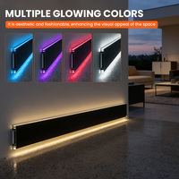 Accessoires de sol en profilé d'aluminium, plinthe en aluminium avec bande lumineuse LED