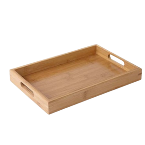 Bandejas de madera rectangulares para servir comida, bandejas otomanas artesanales de madera de mango de alta calidad para el hogar, Hotel y restaurante - Product Image 5