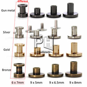 หมุดโลหะยึดชิคาโก,หมุดรีเวทสำหรับอัล<span class=keywords><strong>บั</strong></span>้มรูปเมนูปฏิทินเข็มขัดหนังรัดกระเป๋า<span class=keywords><strong>ส</strong></span><span class=keywords><strong>ตา</strong></span>งค์ - Product Image 2