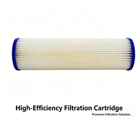 Élément filtrant à eau PET/PU 20 microns, économique, pour refroidisseur de bain de glace, nettoyeur, pièces d'échange thermique pour réfrigération portable, extérieur