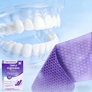 <span class=keywords><strong>Bandes</strong></span> <span class=keywords><strong>blanchissantes</strong></span> triple action pour les <span class=keywords><strong>dents</strong></span>, 28 pièces (14 paires), sans fluorure ni alcool, couleur violette, correction des taches - Product Image 4