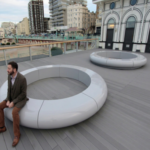 Bancas de Patio Modernas y Duraderas de Fibra de Vidrio para Exteriores, Color Personalizado, para Entrada, Calle Urbana, Hotel, Centro Comercial, Gimnasio, Uso Comercial, Parque Público - Product Image 1