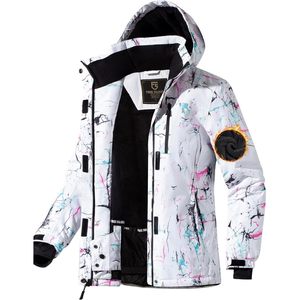 FOXA Women's Waterproof Ski Jacket Fleece Lined With Hood Windproof Breathable Snow Wear - Product Image 1