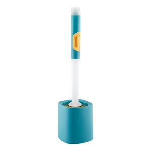 Toilet <b>Brush</b> Set With Liquid Filling Plastic And Silicone Long Handle For Cleaning Crevices Ergonomic Design - Product Image 5