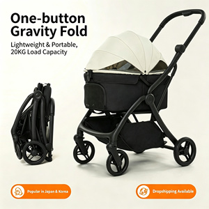 Poussette pliable <span class=keywords><strong>pour</strong></span> animaux de compagnie Gravity One-key, fiable, légère (20 kg), <span class=keywords><strong>pour</strong></span> les voyages, les sorties et la promenade quotidienne, vente en gros, <span class=keywords><strong>pour</strong></span> chats et chiens - Product Image 1