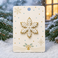 Broche Flocon de Neige Unique 3D en Émail Souple, Bijou de Noël Doré, Vente en Gros, Épingles de Revers, Badges Métalliques Personnalisés, Usine OEM