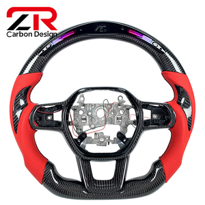 Accessoires intérieurs de voiture, volant sport personnalisé en fibre de carbone avec LED RPM pour Honda <span class=keywords><strong>Civic</strong></span> 11e génération, Acura Integra Type S - Product Image 1