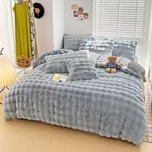 Juego de edredón de piel de conejo súper suave de poliéster 100% - Product Image 4