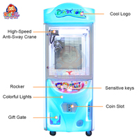 Machine à griffes commerciale en métal pour la distribution de jouets, jeu d'arcade à monnayeur/billets, attrapeur de prix avec lumières LED et réglage de la valeur des gagnants