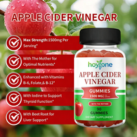 Gummies de Vinaigre de Cidre de Pomme Personnalisées OEM 1500mg – Soutien Détoxifiant, Métabolisme, Digestion, Immunité – Supplément Végétalien ACV 90 unités pour Adultes