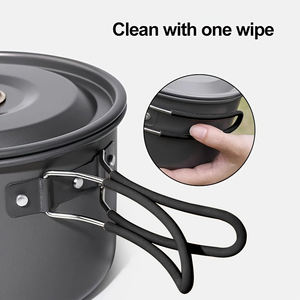 חם פופולרי nonstick סגסוגת אלומיניום מחנאות סט כלי בישול להגדיר עבור תנור גז תנור רב פונקציות עם 1-2l קיבולת בסגנון מודרני - Product Image 2