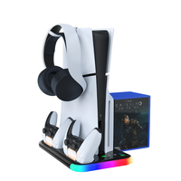 PS5 Slim Charger Console de jeu PS5 Cooling Charging Dock pour PS5 Slim Controller Charger Dock Cooling Fan
