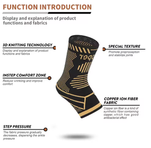 Soporte de Tobillo Deportivo de Compresión, Tobillera de Cobre para Hombres y Mujeres, para Correr, Fútbol, Baloncesto, Deportes al Aire Libre, Protector de Tobillo - Product Image 4