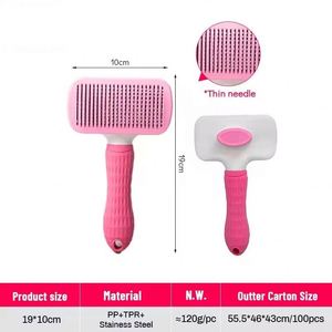 Brosse de toilettage multifonctionnelle portable en plastique pour chiens et chats, pour l'élimination des poils longs et le nettoyage des petits animaux – Vente en gros - Product Image 2