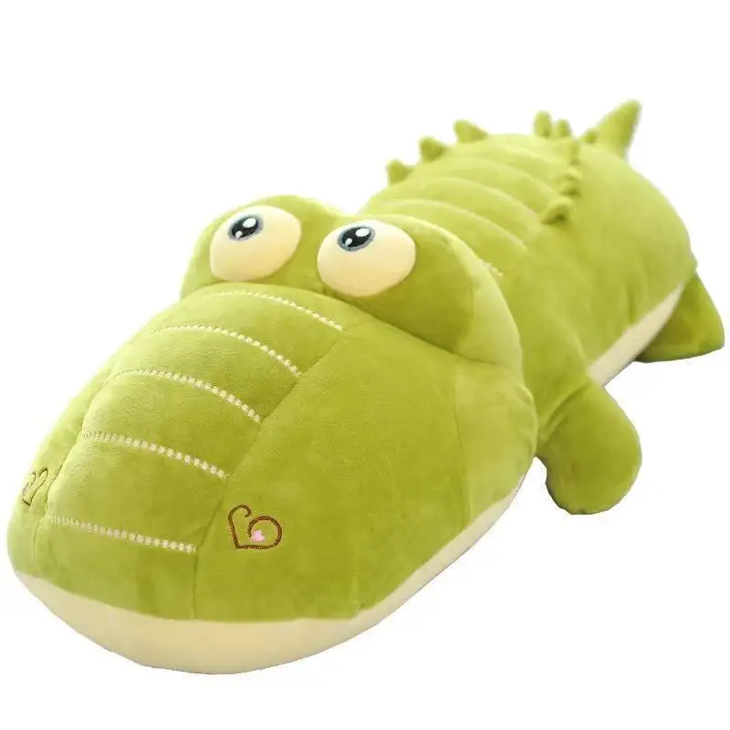 Duoai Toys Stuffed Animals CPC 40 80 100 130 cm Super Soft Plush Green Crocodile Plush Pillow Doll Birthday Gift For Kids