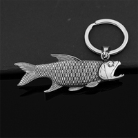 WELLFLYER BEOP-197 porte-clés vintage en forme de poisson boisson bière titane acier décapsuleur double usage vente en gros