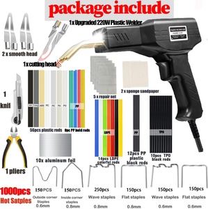 Kit de soudage <span class=keywords><strong>plastique</strong></span> amélioré 220W, pistolet à souder à chaud, <span class=keywords><strong>agrafeuse</strong></span>, 1000 pièces de tiges de soudage pour plastiques ABS/PE/PP/PA/PVC, nouveau <span class=keywords><strong>pare</strong></span>-chocs de voiture - Product Image 2