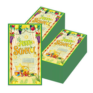 Huancai 20 PCS <span class=keywords><strong>Happy</strong></span> Sukkot Serviettes D'invité Jetable Papier Dîner <span class=keywords><strong>Serviette</strong></span> Salle De Bains Essuie-mains pour Festival Juif Articles De Fête - Product Image 3