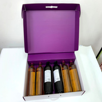 Caja de Embalaje de Vino de Cartón Corrugado Ecológico, Resistente y Personalizada, Hecha con Materiales Reciclados, con Recubrimiento UV y Grabado