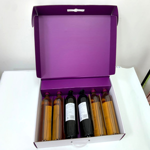 Boîte d'emballage pour vin en carton ondulé écologique, personnalisée, résistante, en matériaux recyclés, avec revêtement UV et gaufrage - Product Image 2