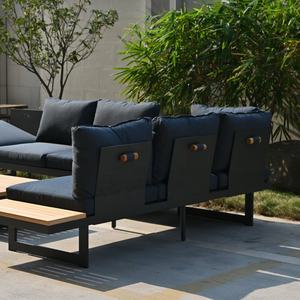 Ensemble de mobilier de patio modulaire économique avec chaise longue à assise relevable, canapé d'extérieur léger en aluminium pour piscine, <span class=keywords><strong>jardin</strong></span>, hôtel - Product Image 6