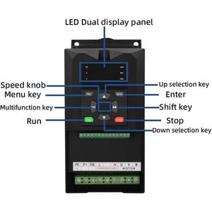QMLXHYZZS VFD อินเวอร์เตอร์ความถี่ 220V ถึง 380V 0.75 1.5 2.2 3.7 4 5.5KW สามเฟสควบคุมความเร็วมอเตอร์ - Product Image 4