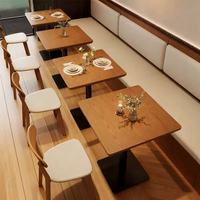 Ensemble de mobilier en bois pour restaurant et café, banquette de café, ensemble de sièges de banquette, table avec chaise
