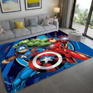 Alfombra Grande con Diseño <span class=keywords><strong>de</strong></span> Superhéroes para Sala <span class=keywords><strong>de</strong></span> Estar, Impresión Digital 3D, Alfombra Suave para Cuarto <span class=keywords><strong>de</strong></span> Niños, Lavable - Product Image 2