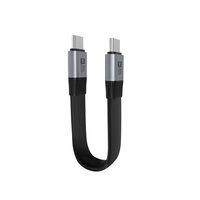 VCOM Cable USB tipo C corto de 13cm con llavero portátil USB4 80Gbps datos 240W PD carga 8K 60Hz UHD Video para banco de energía
